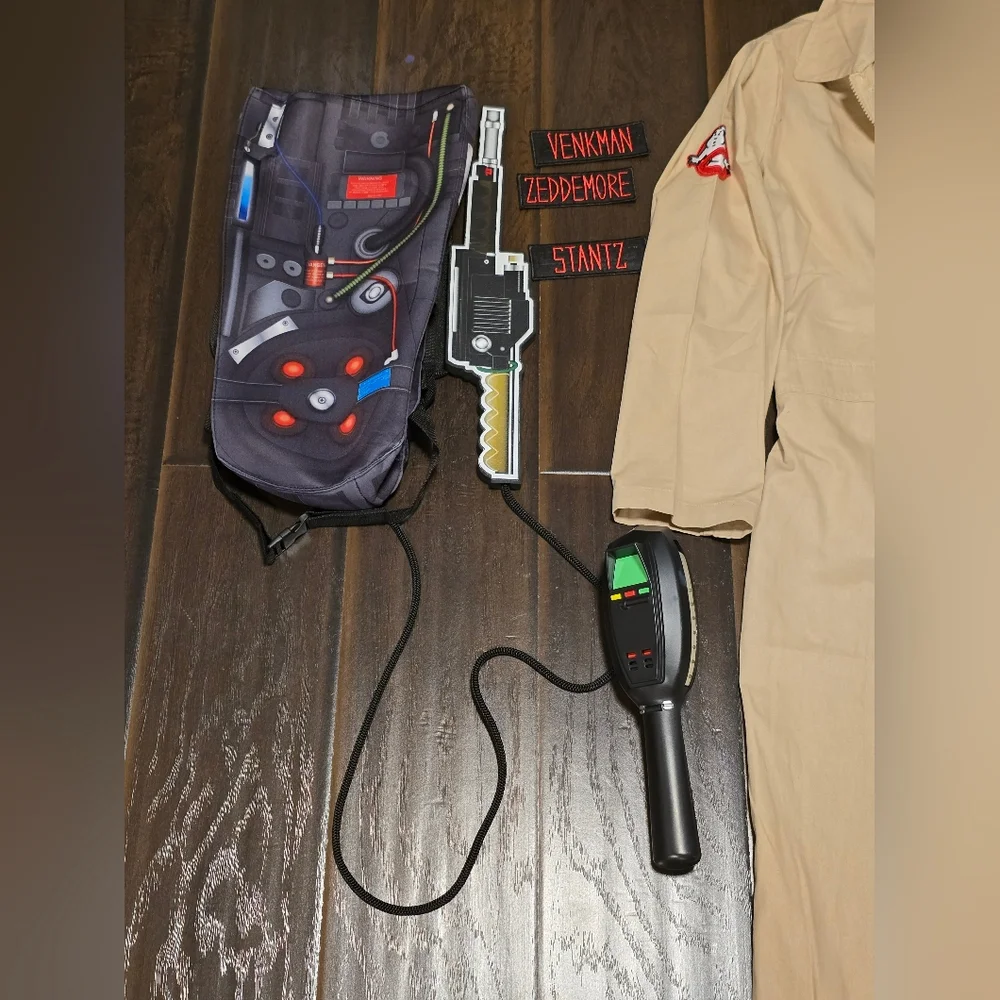 Kids deluxe Ghostbusters costume xl spengler venkman stantz zeddemore backpack